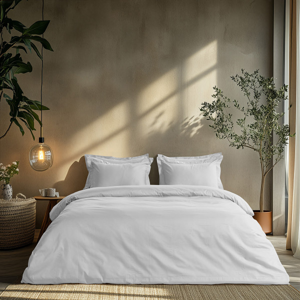 Beauty Home Σετ σεντόνια διπλά Art 1700 Harmony 200x270 Λευκό