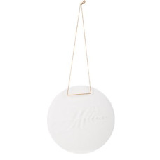 Beauty Home Διακοσμητικο “Κύριος και Κυρία” με Κορδόνι Διαφανές Ακρυλικό Γυαλί Ø30εκ.