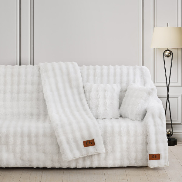 Beauty Home Γούνινο Σετ ριχτάρι 2τμχ Pop Art 8724 (180x250+180x300) Λευκό Beauty Home Γούνινο Σετ ριχτάρι 2τμχ Pop Art 8724 (180x250+180x300) Λευκό