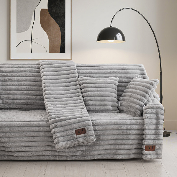 Beauty Home Γούνινο ριχτάρι Διθέσιο Stripe Art 8727 180x250 Γκρι Beauty Home Γούνινο ριχτάρι Διθέσιο Stripe Art 8727 180x250 Γκρι