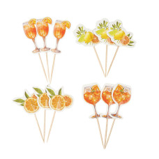 Beauty Home 12 Ταμπελάκια με θέμα “Fizz Citrus” 9,5cm