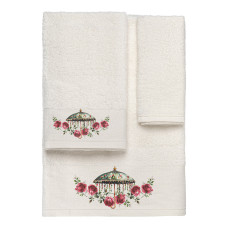 Beauty Home Σετ πετσέτες 3τμχ με εκτύπωση Art 3550 (30x50+50x90+70x140) Εκρού