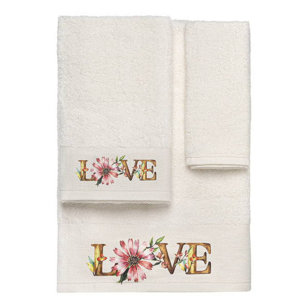 Beauty Home Σετ πετσέτες 3τμχ με εκτύπωση Art 3554 (30x50+50x90+70x140) Εκρού Beauty Home Σετ πετσέτες 3τμχ με εκτύπωση Art 3554 (30x50+50x90+70x140) Εκρού