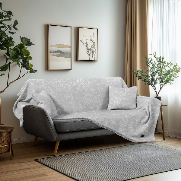 Beauty Home Ριχτάρια σετ 2τμχ Amos Art 8715 (170x240+170x290) Γκρι