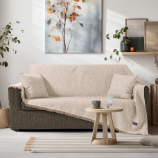 Beauty Home Ριχτάρια σετ 3τμχ Amos Art 8717 (170x170+170x240+170x290) Μπεζ