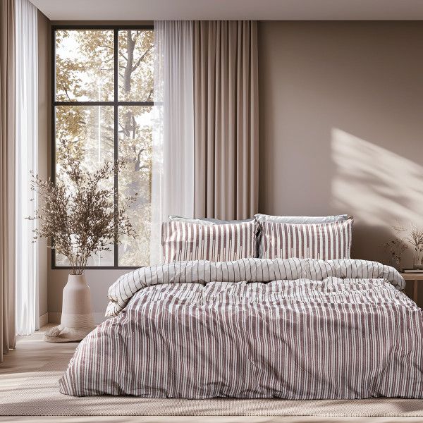 Beauty Home Σετ παπλωματοθήκη υπέρδιπλη Glory Art 12367 230x250 Μπεζ