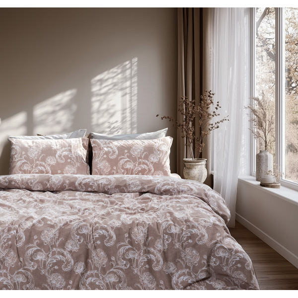 Beauty Home Σετ σεντόνια υπέρδιπλα με λάστιχο Glory Art 12368 170x200+32 Μπεζ