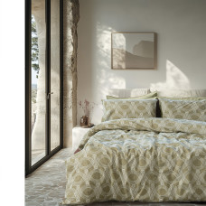 Beauty Home Σετ σεντόνια μονά με λάστιχο Glory Art 12377 110x200+32 Λαδί