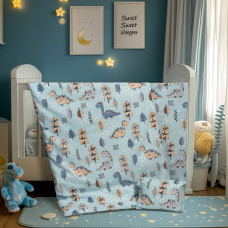 Beauty Home Σετ σεντόνια βρεφικά Bloom Art 6325 120x170 Σιέλ