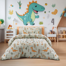 Beauty Home Σετ κουβερλί μονό Candy Art 6326 160x230 Λαδί