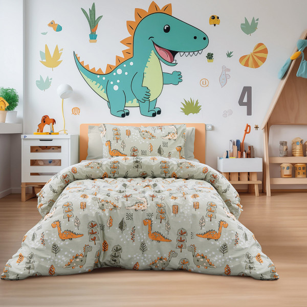 Beauty Home Σετ παπλωματοθήκη μονή Candy Art 6326 170x250 Λαδί