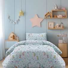 Beauty Home Σετ σεντόνια μονά με λάστιχο Candy Art 6327 110x200+32 Μέντα