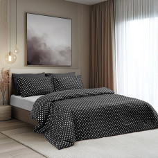 Beauty Home Σετ παπλωματοθήκη υπέρδιπλη Art 10101 Fancy 230×250 Μαύρο