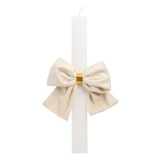 Beauty Home ΛΑΜΠΑΔΑ ΛΕΥΚΗ 33cm ΒΕΛΟΥΔΙΝΟ ΦΙΟΓΚΟΣ ΕΚΡΟΥ