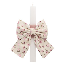 Beauty Home ΛΑΜΠΑΔΑ ΛΕΥΚΗ 33cm ΦΙΟΓΚΟΣ MINI FLORAL