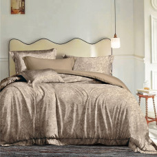 Beauty Home Σετ σεντόνια υπέρδιπλα με λάστιχο Memories Art 12690 165x200+30 Μόκα