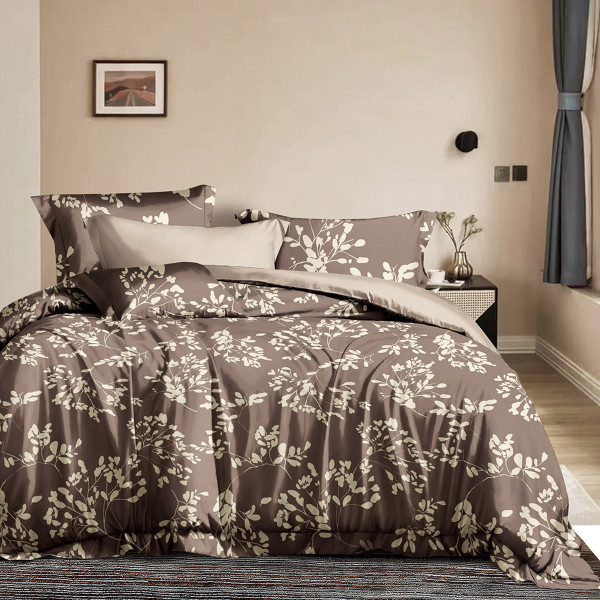 Beauty Home Σετ πάπλωμα υπέρδιπλο Memories Art 12693 220x240 Καφέ