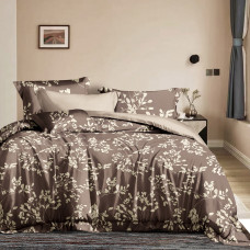 Beauty Home Σετ σεντόνια υπέρδιπλα με λάστιχο Memories Art 12693 165x200+30 Καφέ