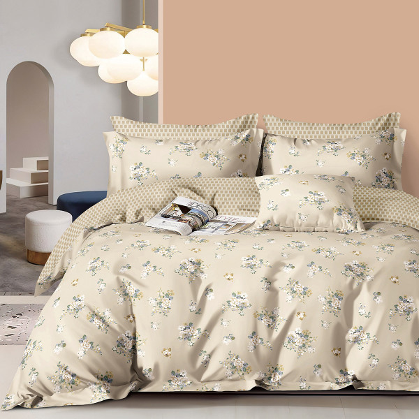 Beauty Home Σετ παπλωματοθήκη υπέρδιπλη Memories Art 12698 230x250 Μπεζ