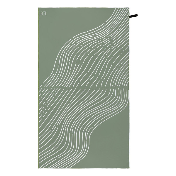 Beauty Home Πετσέτα θαλάσσης διπλής όψης Microfiber 200gsm Art 2290 90x160 Λαδί