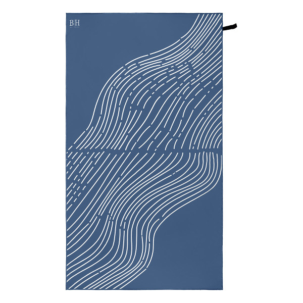 Beauty Home Πετσέτα θαλάσσης διπλής όψης Microfiber 200gsm Art 2293 90x160 Μπλε