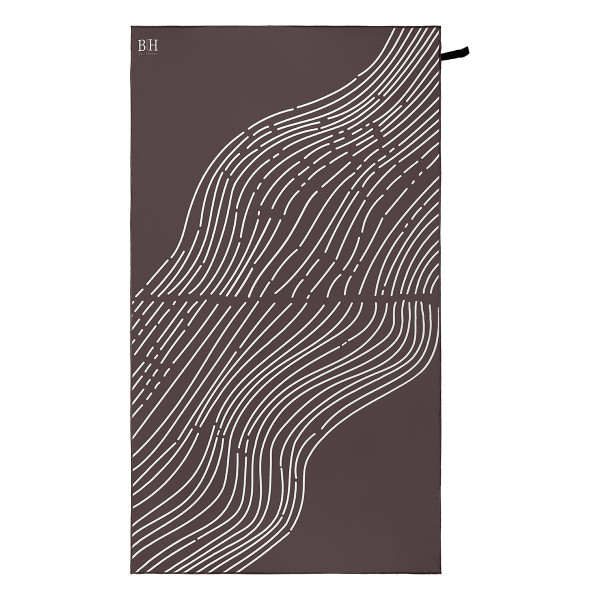 Beauty Home Πετσέτα θαλάσσης διπλής όψης Microfiber 200gsm Art 2294 90x160 Καφέ