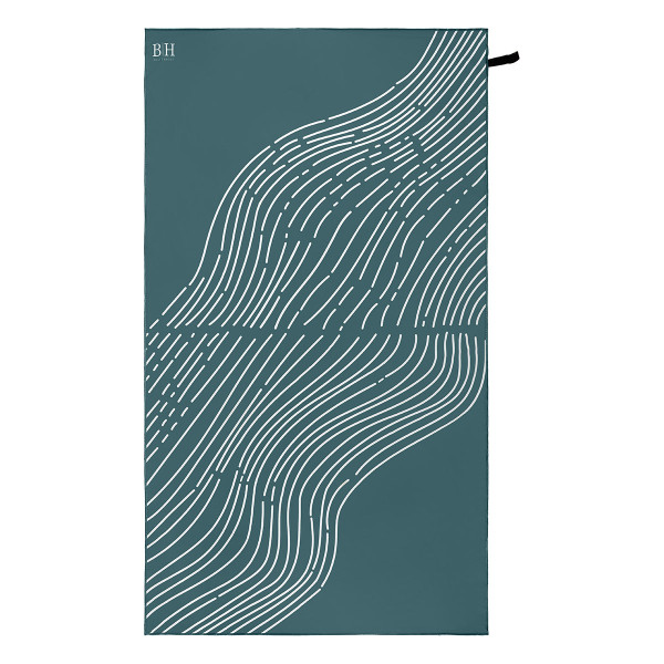 Beauty Home Πετσέτα θαλάσσης διπλής όψης Microfiber 200gsm Art 2295 90x160 Πετρόλ