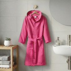 Beauty Home Μπουρνούζι εφηβικό με κουκούλα Dynamic Art 3471 Ματζέντα