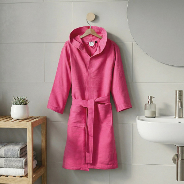 Beauty Home Μπουρνούζι εφηβικό με κουκούλα Dynamic Art 3471 Ματζέντα