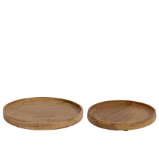 Beauty Home Δίσκοι Mango με Σμάλτο Σετ 2 Τεμαχίων 30 x 30 x 2.5 cm