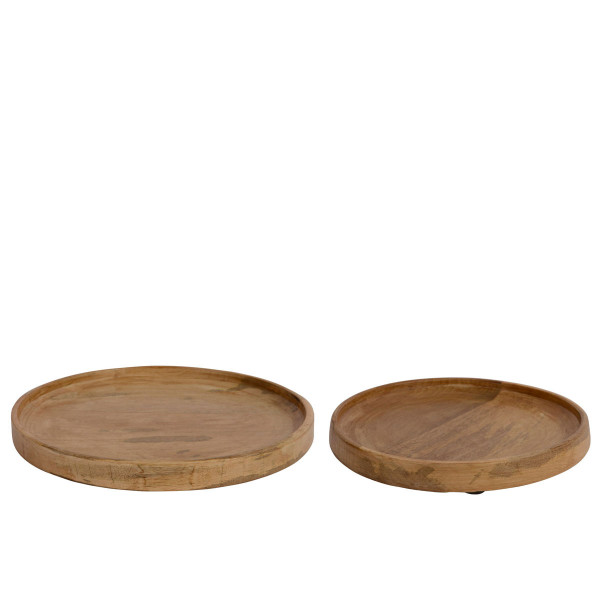 Beauty Home Δίσκοι Mango με Σμάλτο Σετ 2 Τεμαχίων 30 x 30 x 2.5 cm