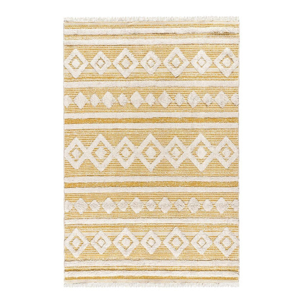 Beauty Home Χαλί βαμβακερό Morocotton 9239 125x180 Κίτρινο
