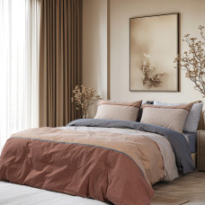 Beauty Home Σετ παπλωματοθήκη μονή Moments Art 12565 170x250 Καφέ,Ανθρακί