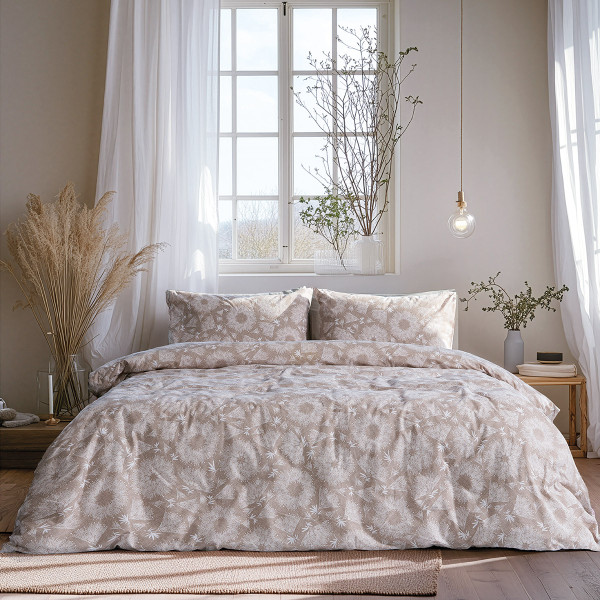 Beauty Home Σετ Πάπλωμα υπέρδιπλο Moments Αrt 12568 220x240 Μπεζ