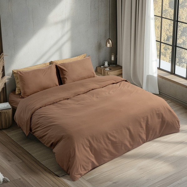 Beauty Home Σεντόνι γίγας με λάστιχο Prime Art 1230 190x200+35 Μόκα