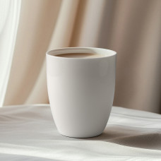 Beauty Home Κούπα πορσελάνης χωρίς χερούλι Sensations Art 7708 350ml Λευκό