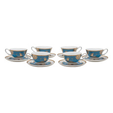 Beauty Home Σετ φλυτζάνια τσαγιού πορσελάνης 12τμχ Eternal Art 7718 Μπλε