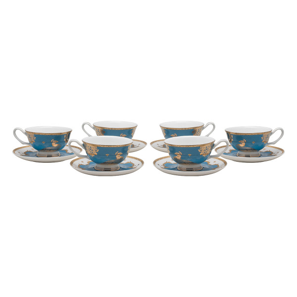 Beauty Home Σετ φλυτζάνια τσαγιού πορσελάνης 12τμχ Eternal Art 7718 Μπλε