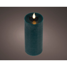 Beauty Home LED Κερί από Κερί Wax με Ρεαλιστική Φλόγα Emerald Ø7.5 x 20 cm