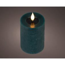 Beauty Home LED Κερί από Κερί Wax με Ρεαλιστική Φλόγα Emerald Ø7.5 x 13.5 cm