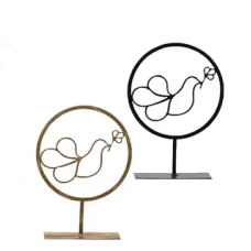 Beauty Home ΜΕΤΑΛΛΙΚΟ ΣΤΟΙΧΕΙΟ ΠΕΡΙΣΤΕΡΙ ΜΕ ΒΑΣΗ 38 cm  Μαύρο