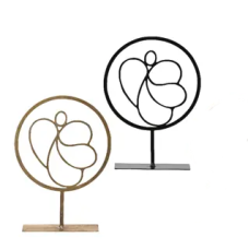 Beauty Home ΜΕΤΑΛΛΙΚΟ ΣΤΟΙΧΕΙΟ ΑΓΓΕΛΑΚΙ ΜΕ ΒΑΣΗ 38 cm  ΧΡΥΣΟ ΑΝΤΙΚΕ