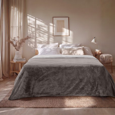 Beauty Home Κουβέρτα υπέρδιπλη διπλής όψεως Art 11601 Jacquard fleece 700gsm Fiesta Plus 220x240 Ανθρακί,Γκρι