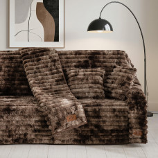 Beauty Home Ριχτάρι Διθέσιο Fur Tie Dye Art 8680 180x250 Καφέ