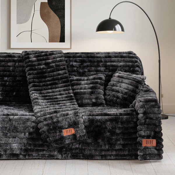 Beauty Home Σετ ριχτάρι 2τμχ Fur Tie Dye Art 8681 (180x250+180x300) Ανθρακί Beauty Home Σετ ριχτάρι 2τμχ Fur Tie Dye Art 8681 (180x250+180x300) Ανθρακί