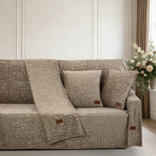 Beauty Home Σετ ριχτάρι 2τμχ Sienna Art 8678 (180x250+180x300) Μόκα