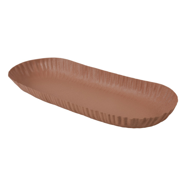 Beauty Home Πιατέλα μεταλλική terracotta 43×17,5x4cm