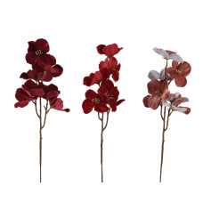 Beauty Home Διακοσμητικό Κλαδί Λουλούδι Βελούδινο  60 cm  Μπορντό