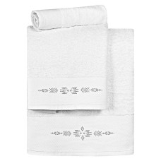 Beauty Home Σετ πετσέτες Art 3168  Σετ 3τμχ  Λευκό