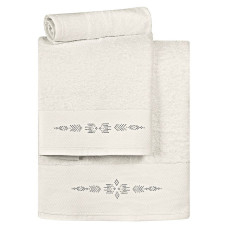 Beauty Home Σετ πετσέτες Art 3173  Σετ 3τμχ  Εκρού